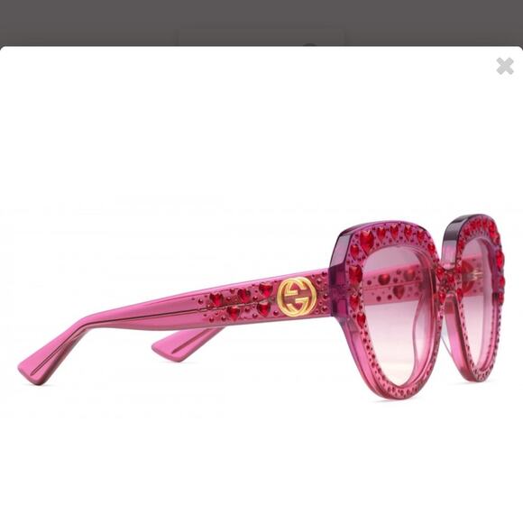 Gucci Red and Pink Oversized Sunglasses- like new!! - Picture 6 of 7